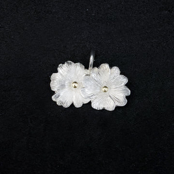 Malcolm Appleby Double Primrose Pendant with 18ct Gold and 18ct Rose Gold Beads